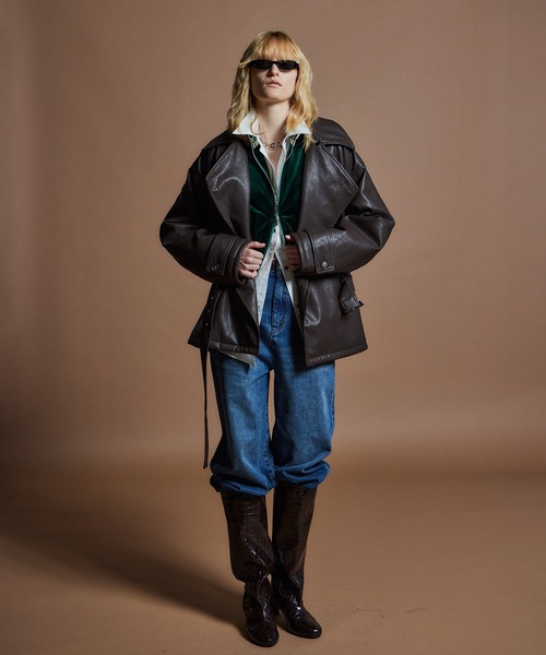 MAISON SPECIAL(メゾンスペシャル)の「【26WINTER PRE-ORDER】Velour Jersey/ベロアジャージ(ジャージ・レディース・ホワイト/ブラウン/グリーン・FREE)」の10枚目の写真