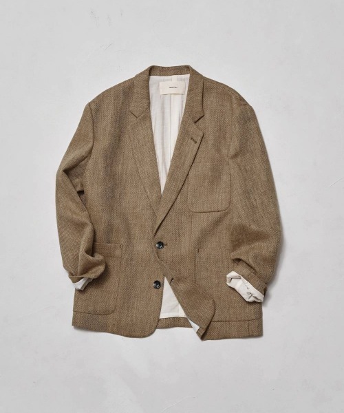 TODAYFUL(トゥデイフル)の「TODAYFUL Boyfriend Linen Jacket ボーイフレンドリネンジャケット/12710102(テーラードジャケット・レディース・ブラック/ベージュ・38/36)」の1枚目の写真