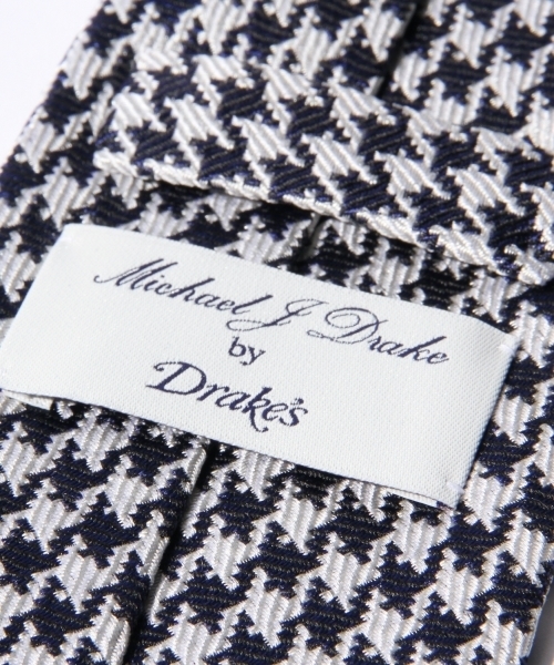 【美品】ドレイクス　ネクタイ　ハウンドトゥース DRAKES - 【中古】ドレイクス DRAKES シルクコットン ハウンド