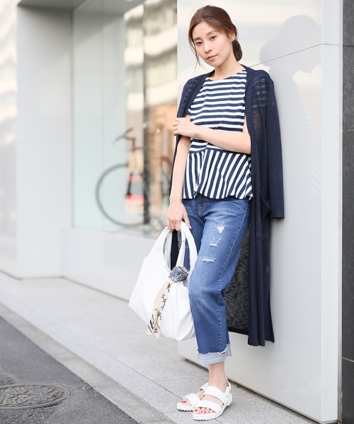 LEPSIM(レプシィム)の「ボーダーキリカエペプラムTSS 712229(Tシャツ/カットソー・レディース・ブラウン/ブラック/ネイビー・LARGE/MEDIUM)」の5枚目の写真