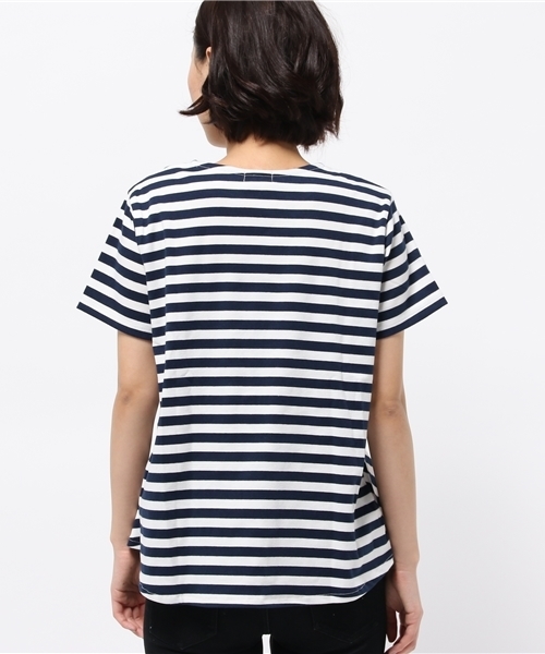 tシャツ アシンメトリーペプラムボーダーT レディース Brown&Street｜アシンメトリーペプラムボーダーT | Rakuten