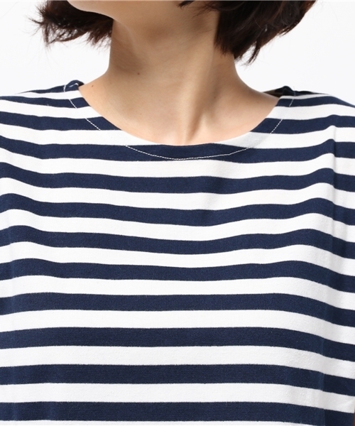 tシャツ アシンメトリーペプラムボーダーT レディース Brown&Street｜アシンメトリーペプラムボーダーT | Rakuten