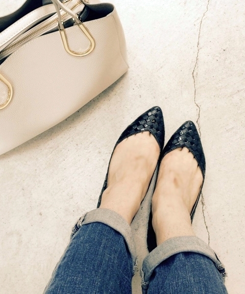 LE TALON（ルタロン）の「2cmバイアスメッシュポインテッド◆（その他シューズ・レディース・キャメル/シルバー/ブラック/ネイビー/ウッド/ブラウン・38/35/35.5/36.5/37/37.5/36/34.5/38.5）」の2枚目の写真