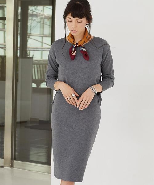 green label relaxing（グリーンレーベルリラクシング）の「■■■[WEB限定]KF V/N SET UP ワンピース（ワンピース・レディース・グレー/ネイビー・FREE）」の8枚目の写真