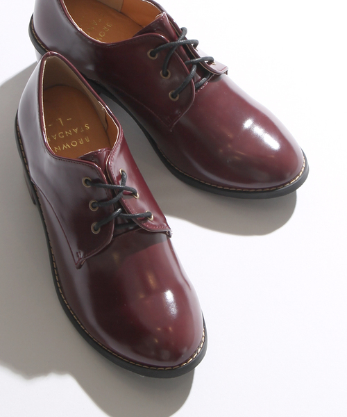 WEGO（ウィゴー）の「WEGO/レースアップヒールシューズ（ドレスシューズ・レディース・ブラウン/ブラック/ワイン・MEDIUM/LARGE）」の3枚目の写真