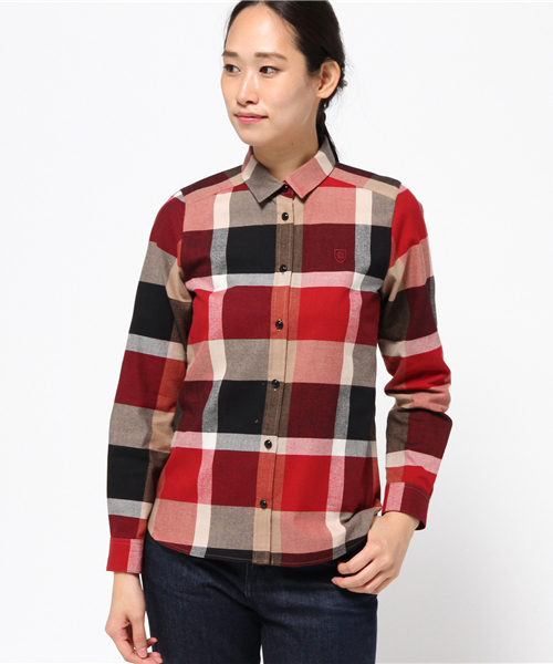 BLUE LABEL CRESTBRIDGE(ブルーレーベルクレストブリッジ)の「クレストブリッジチェックツイルピーチ シャツ(シャツ/ブラウス・レディース・レッド/イエロー/ネイビー・36/38/34)」の3枚目の写真