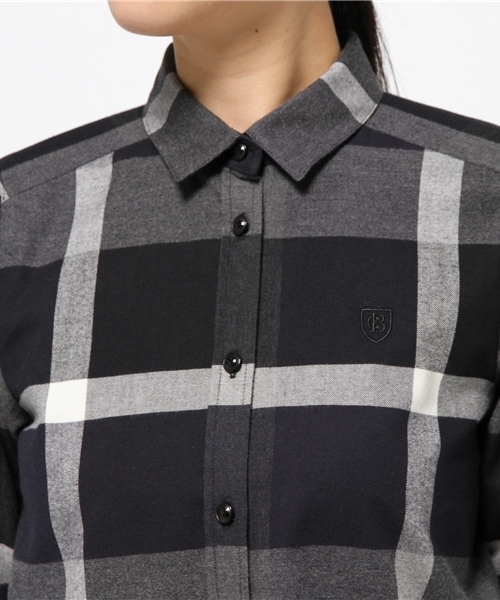BLUE LABEL CRESTBRIDGE(ブルーレーベルクレストブリッジ)の「クレストブリッジチェックツイルピーチ シャツ(シャツ/ブラウス・レディース・レッド/イエロー/ネイビー・36/38/34)」の7枚目の写真