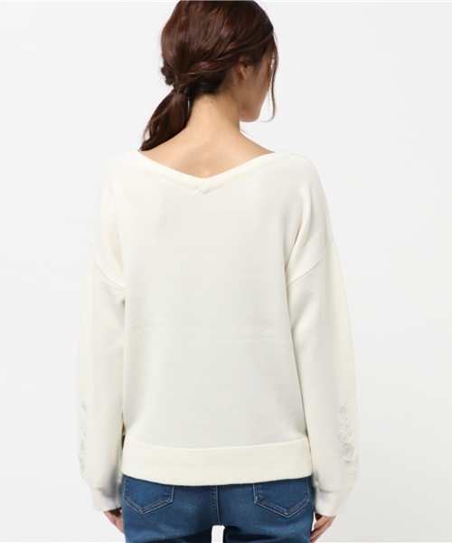 archives（アルシーヴ）の「カシミアタッチ刺繍ニット（ニット/セーター・レディース・オフホワイト/ネイビー/ブラウン・MEDIUM）」の7枚目の写真