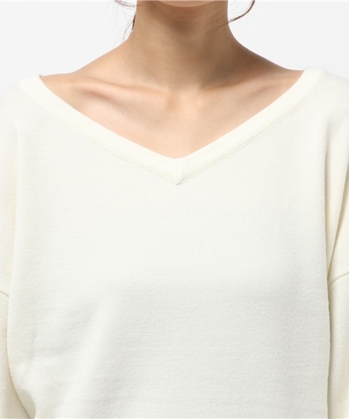 archives（アルシーヴ）の「カシミアタッチ刺繍ニット（ニット/セーター・レディース・オフホワイト/ネイビー/ブラウン・MEDIUM）」の8枚目の写真