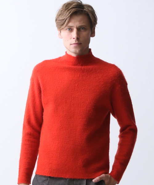 ABAHOUSE（アバハウス）の「モヘアダブルフェイスニット（ニット/セーター・メンズ・オレンジ/ネイビー/グリーン・46/48/44）」の3枚目の写真