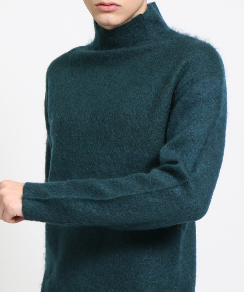 ABAHOUSE（アバハウス）の「モヘアダブルフェイスニット（ニット/セーター・メンズ・オレンジ/ネイビー/グリーン・46/48/44）」の8枚目の写真