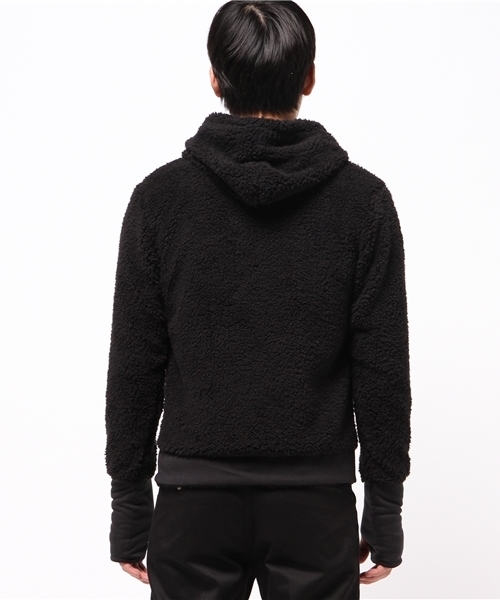 ikka（イッカ）の「ボアフリースパーカー（パーカー・メンズ・ブラック/オリーブ・MEDIUM/LARGE/X-LARGE）」の4枚目の写真