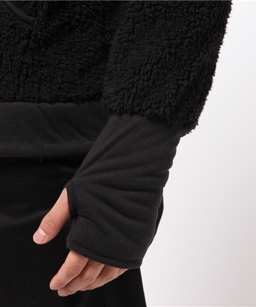 ikka（イッカ）の「ボアフリースパーカー（パーカー・メンズ・ブラック/オリーブ・MEDIUM/LARGE/X-LARGE）」の7枚目の写真