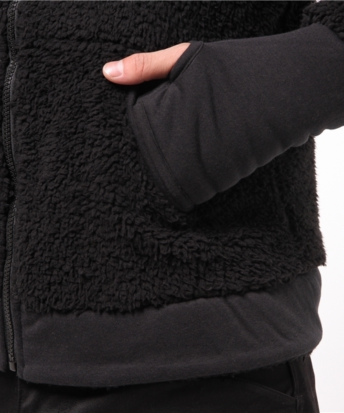 ikka（イッカ）の「ボアフリースパーカー（パーカー・メンズ・ブラック/オリーブ・MEDIUM/LARGE/X-LARGE）」の9枚目の写真