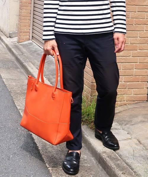 P.I.D（ピーアイディー）の「ピーアイディー【P.I.D】レザートートバッグ（トートバッグ・メンズ・ブラック/チョコ/グレー/レッド/ネイビー/キャメル/オレンジ/スカイブルー・フリー）」の8枚目の写真