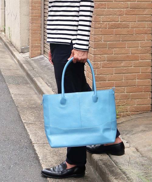 P.I.D（ピーアイディー）の「ピーアイディー【P.I.D】レザートートバッグ（トートバッグ・メンズ・ブラック/チョコ/グレー/レッド/ネイビー/キャメル/オレンジ/スカイブルー・フリー）」の4枚目の写真