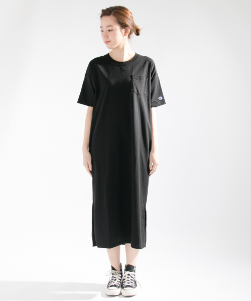 Champion(チャンピオン)の「 UR Champion×UR 別注ヘビーウエイトポケット付ワンピース(ワンピース・レディース・ブラック/ネイビー/ホワイト・FREE)」の21枚目の写真