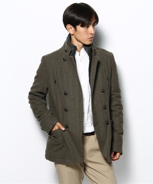 CROON A SONG（クルーンアソング）の「GIAN CARLO ROSSI（ジャンカルロロッシ）　フロントレイヤードジャケット（カバーオール・メンズ・カーキ・48/50）」の3枚目の写真