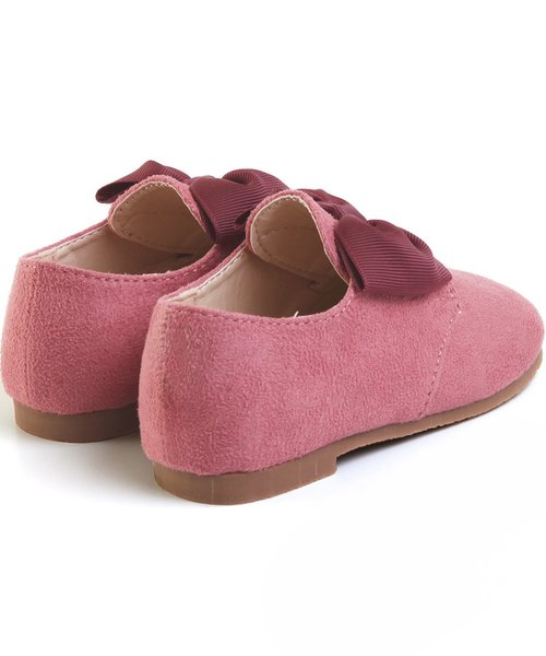 apres les cours（アプレレクール）の「スウェードリボンシューズ（その他シューズ・キッズ・ピンク/ブラック・14/15 /16/17/18/19/20）」の6枚目の写真