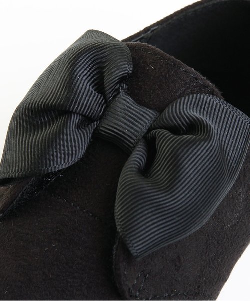 apres les cours（アプレレクール）の「スウェードリボンシューズ（その他シューズ・キッズ・ピンク/ブラック・14/15 /16/17/18/19/20）」の8枚目の写真