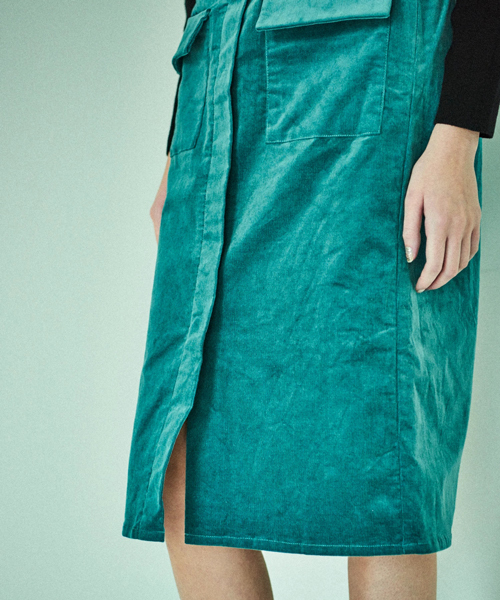 AMERICAN HOLIC（アメリカンホリック）の「コーデュロイタイトスカート（スカート・レディース・チャコールグレー/ベージュ/グリーン・FREE）」の16枚目の写真