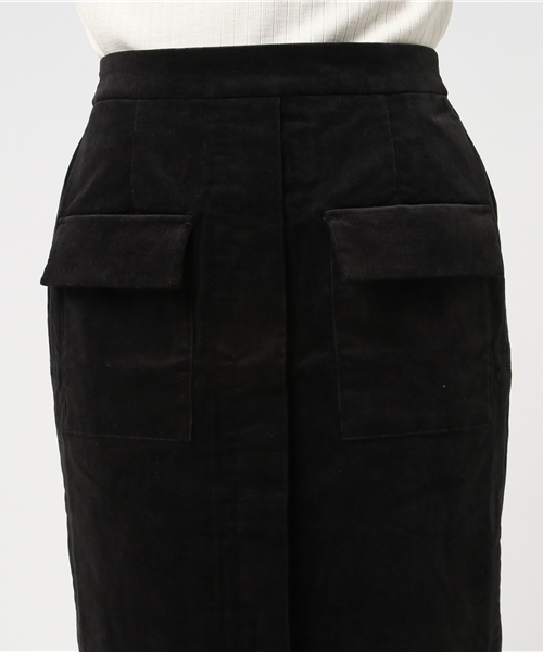 AMERICAN HOLIC（アメリカンホリック）の「コーデュロイタイトスカート（スカート・レディース・チャコールグレー/ベージュ/グリーン・FREE）」の7枚目の写真