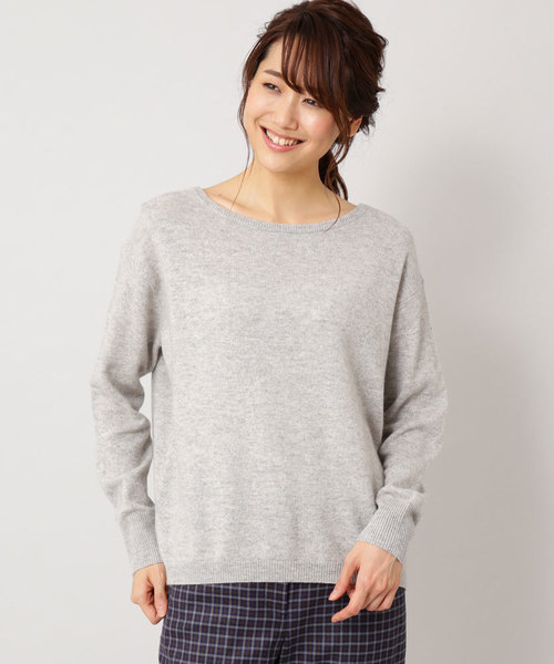 NATURAL BEAUTY BASIC（ナチュラルビューティーベーシック）の「◆ピュアカシミヤニット（ニット/セーター・レディース・グレー/ピンク/ブルー/ベージュ系その他・MEDIUM）」の2枚目の写真