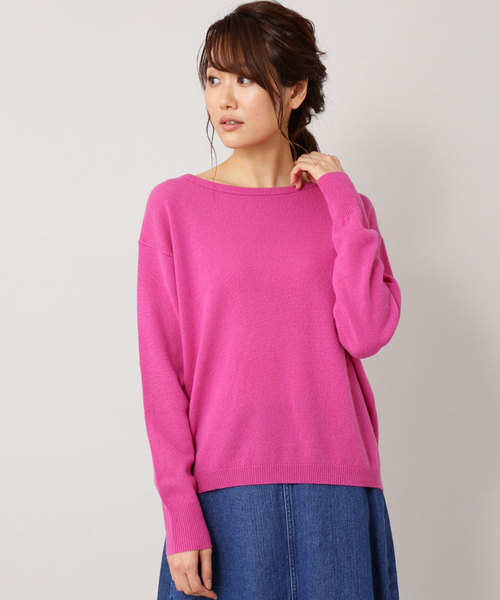 NATURAL BEAUTY BASIC（ナチュラルビューティーベーシック）の「◆ピュアカシミヤニット（ニット/セーター・レディース・グレー/ピンク/ブルー/ベージュ系その他・MEDIUM）」の4枚目の写真