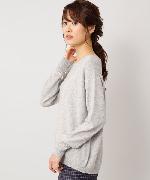 NATURAL BEAUTY BASIC（ナチュラルビューティーベーシック）の「◆ピュアカシミヤニット（ニット/セーター・レディース・グレー/ピンク/ブルー/ベージュ系その他・MEDIUM）」の13枚目の写真