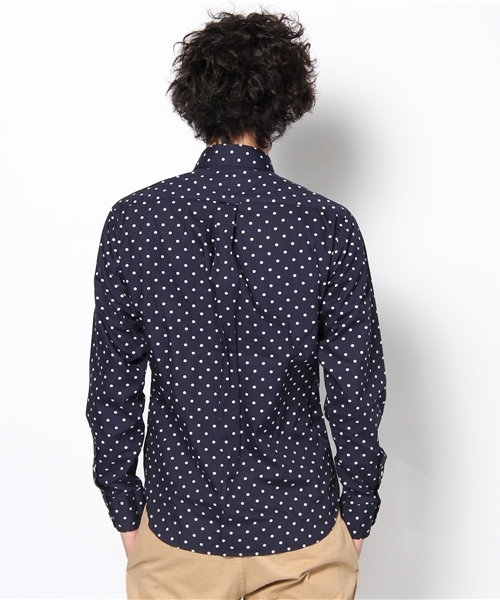 BEAUTY&YOUTH UNITED ARROWS（ビューティーアンドユースユナイテッドアローズ）の「BY ビッグドット ブロード ボタンダウン◆（シャツ/ブラウス・メンズ・ケリー/ネイビー・SMALL/MEDIUM/LARGE/X-LARGE）」の5枚目の写真
