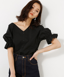 AZUL by moussy | TCマーベラス3WAYパフスリーブブラウス(シャツ/ブラウス)