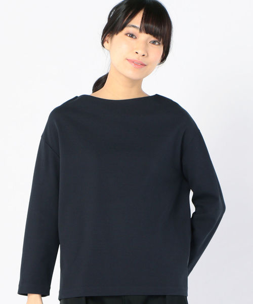 SHIPS(シップス)の「ボトルネックプルオーバー(Tシャツ/カットソー・レディース・イエロー/ライトホワイト/ネイビー・ONE SIZE)」の1枚目の写真