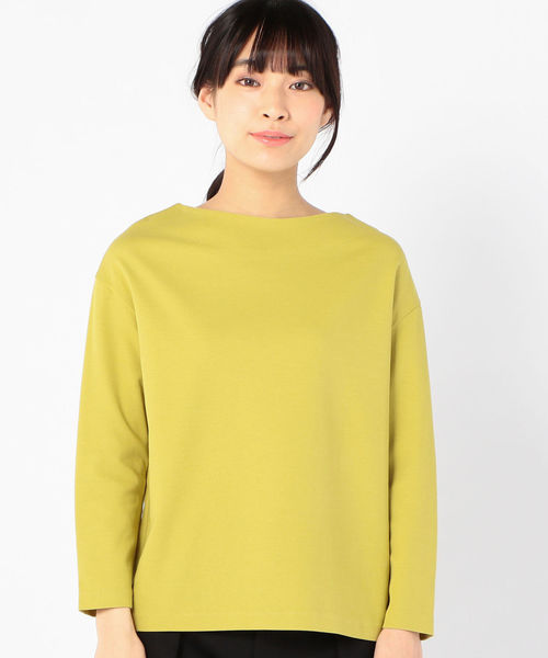 SHIPS(シップス)の「ボトルネックプルオーバー(Tシャツ/カットソー・レディース・イエロー/ライトホワイト/ネイビー・ONE SIZE)」の13枚目の写真