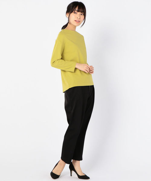 SHIPS(シップス)の「ボトルネックプルオーバー(Tシャツ/カットソー・レディース・イエロー/ライトホワイト/ネイビー・ONE SIZE)」の10枚目の写真