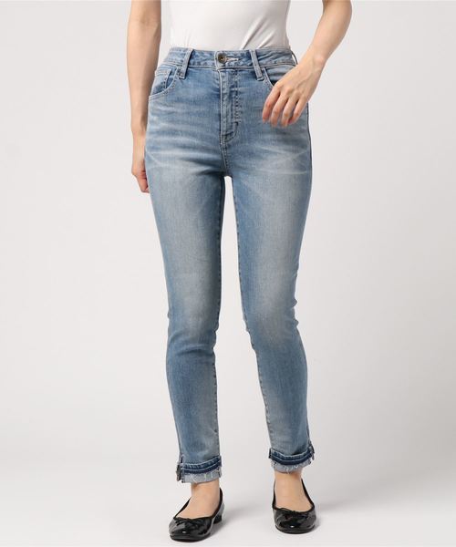 riendaロールアップJ／Wデニムパギンス rienda - ロールアップJWデニム  