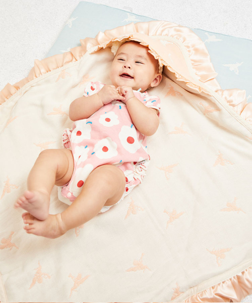 SweetMommy（スウィートマミー）の「6重ガーゼフリルおくるみ（おくるみ・キッズ・ネイビー/グレー/オレンジ/ブルー/グレー系その他/ブルー系その他/シャーベット/ブルー系その他2・FREE）」の7枚目の写真