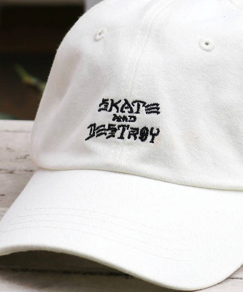 THRASHER（スラッシャー）の「THRASHER/スラッシャー キッズ スナップバック コットン ツイル ベースボールキャップ（キャップ・キッズ・ホワイト/ネイビー・FREE）」の10枚目の写真