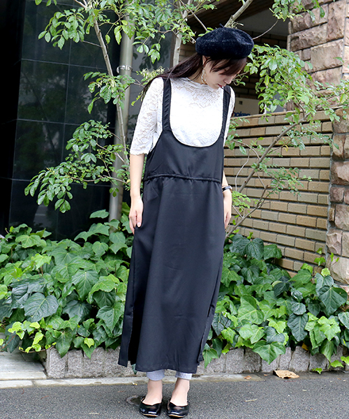 n'ee-ne（ネーネ）の「2wayカシュクール　ジャンパースカート（ジャンパースカート・レディース・チャコールグレー/ブラック・FREE）」の13枚目の写真