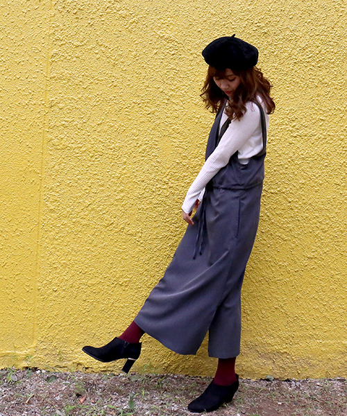 n'ee-ne（ネーネ）の「2wayカシュクール　ジャンパースカート（ジャンパースカート・レディース・チャコールグレー/ブラック・FREE）」の19枚目の写真