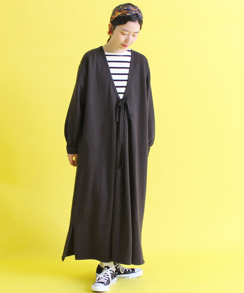 ランキング受賞 イーペ ハイウエストタックワンピース Eipe シャンブルドゥシャーム 日本製 目玉 送料無料