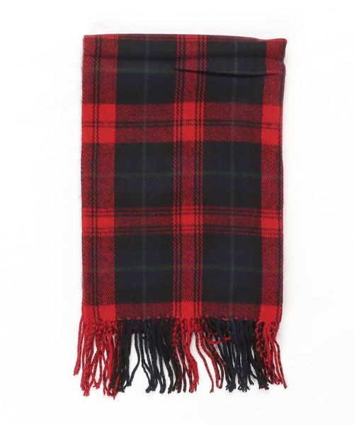 MinoriTY（マイノリティ）の「ビッグチェック柄ストールマフラー（ストール/ショール・メンズ・ブラック/ベージュ/パープル/ブラウン/レッド/イエロー/ブルー/グリーン/ブラック系その他/レッド系その他・FREE）」の13枚目の写真