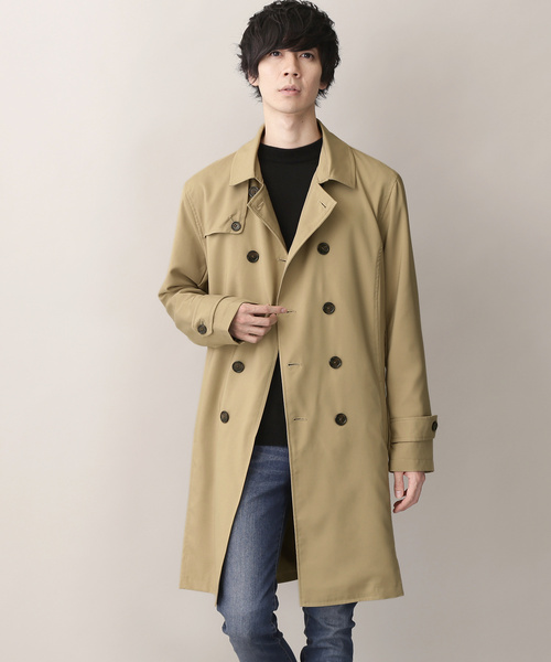 MONO-MART(モノマート)の「撥水加工ストレッチトレンチコート(トレンチコート・メンズ・ブラック/ベージュ・M/L)」の2枚目の写真