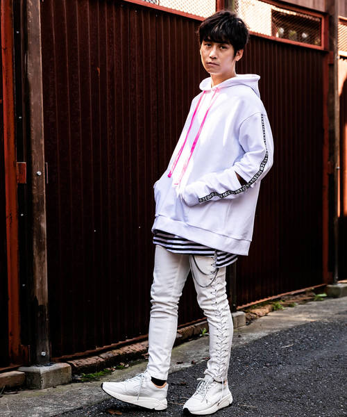163(イチロクサン)の「163(イチロクサン)スリーブカットプルオーバー(パーカー・メンズ・ホワイト/ブラック・SMALL/MEDIUM/LARGE)」の9枚目の写真