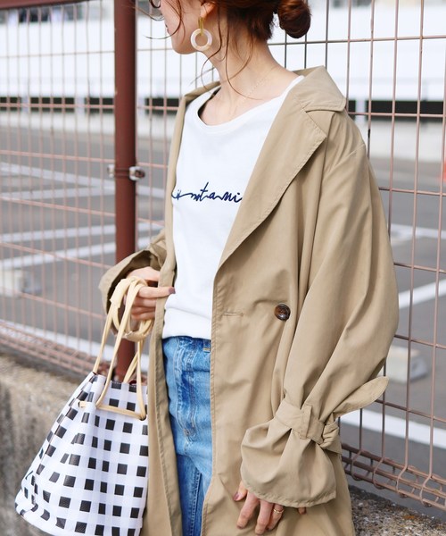 reca（レカ）の「キャンディスリーブ トレンチコート 2019S/S（トレンチコート・レディース・ベージュ/ブルー系その他/ピンク系その他・M/L）」の3枚目の写真