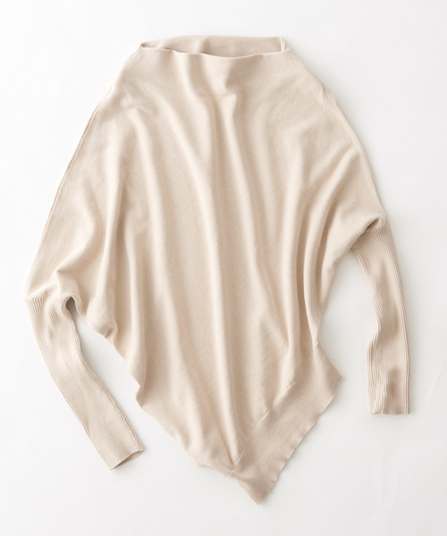 Chaco closet(チャコ クローゼット)の「変形ボトルネック デザイン 綿ニット(ニット/セーター・レディース・ライトブルー/グレー/ピンク/ブラック/ベージュ・FREE)」の17枚目の写真