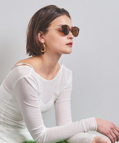 UNITED ARROWS（ユナイテッドアローズ）の「UWSC BOSTON メタルテンプル サングラス◆（サングラス・レディース・ダークブラウン/ブラック・FREE）」の2枚目の写真