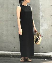 Nano Universe ナノユニバース の Web限定 Iラインシンプルノースリーブワンピース ワンピース Wear