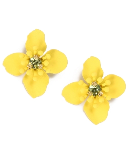 Another Edition（アナザーエディション）の「AE FLW ER（イヤリング・レディース・ホワイト/イエロー・フリー）」の2枚目の写真