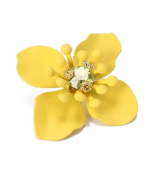 Another Edition（アナザーエディション）の「AE FLW ER（イヤリング・レディース・ホワイト/イエロー・フリー）」の3枚目の写真