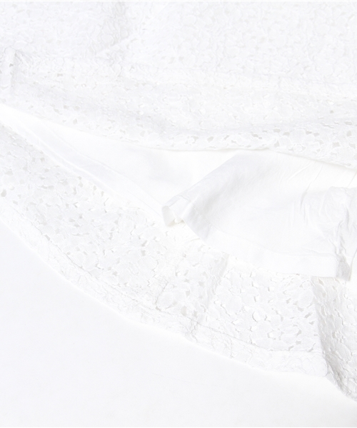 mystic（ミスティック）の「レースバルーン袖ワンピース（ワンピース・レディース・ベージュ/ラベンダー/オフホワイト/ブラック/グリーン/ネイビー・ﾌﾘ-）」の9枚目の写真